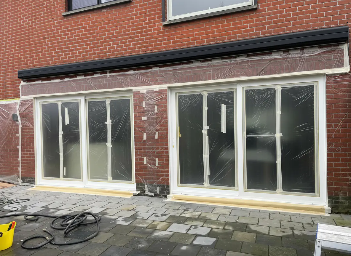 Damaged conservatory before relacquering by Noevo